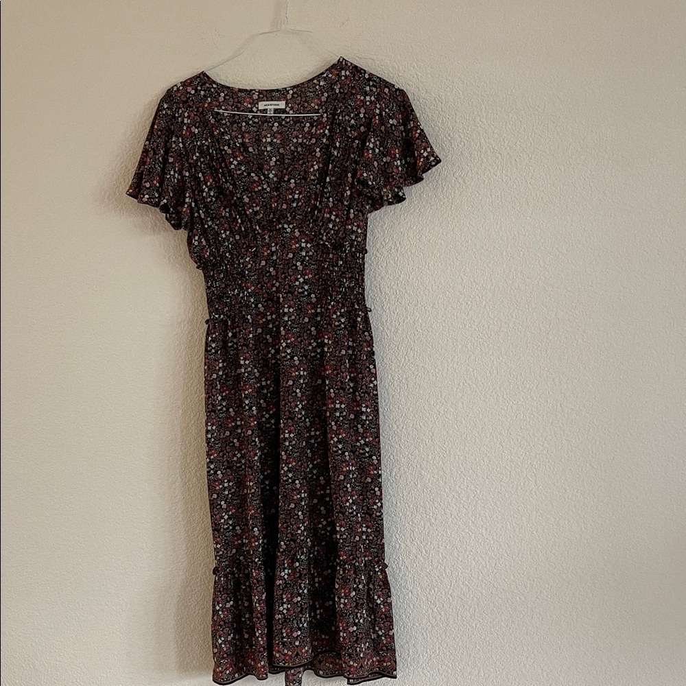 Max Studio Black Floral Midi Dress - Picture 2 of 8